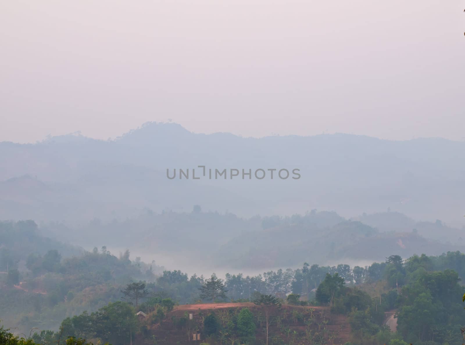 Mountain view of Bua Kluea, Nan Thailand by gururugu