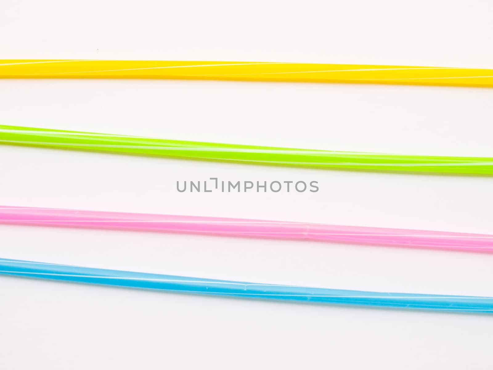 Colorful straws isolated on white back ground