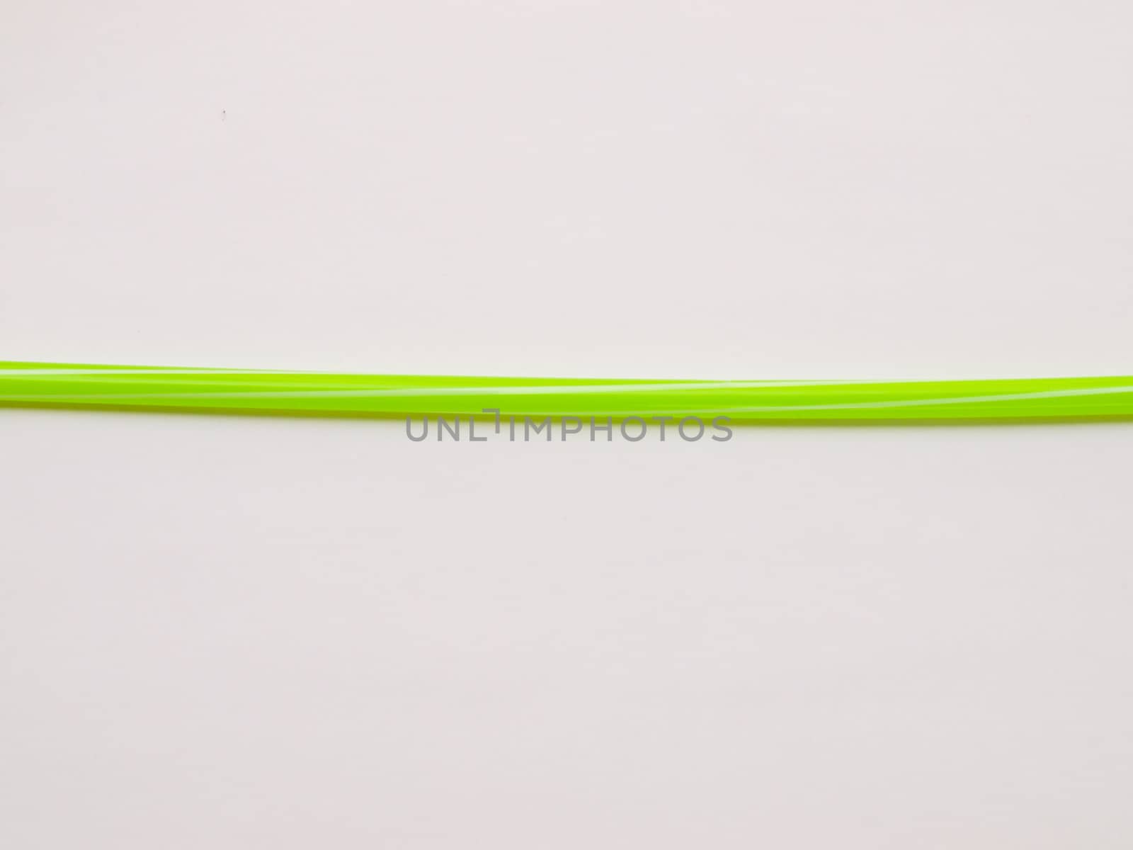 Green straw isolated on white back ground