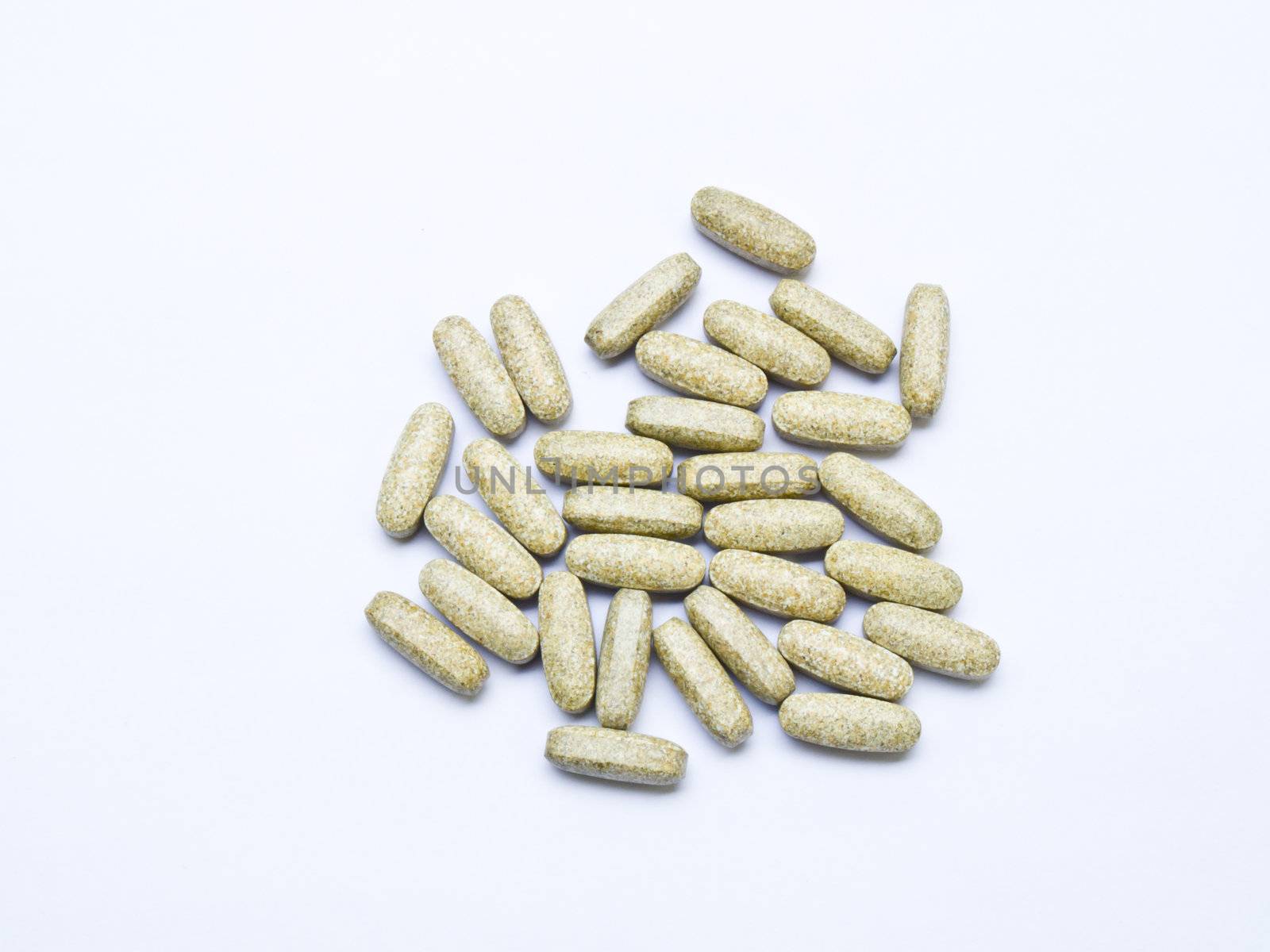 Supplements isolated on white backgound