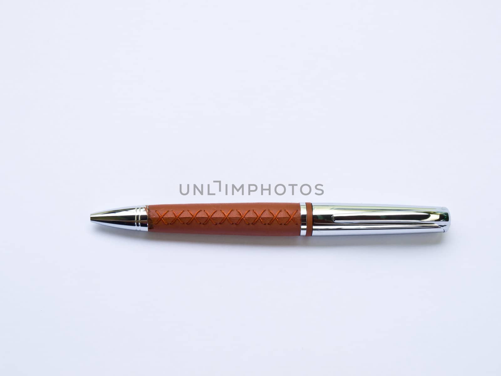 A brown leather luxurious pen