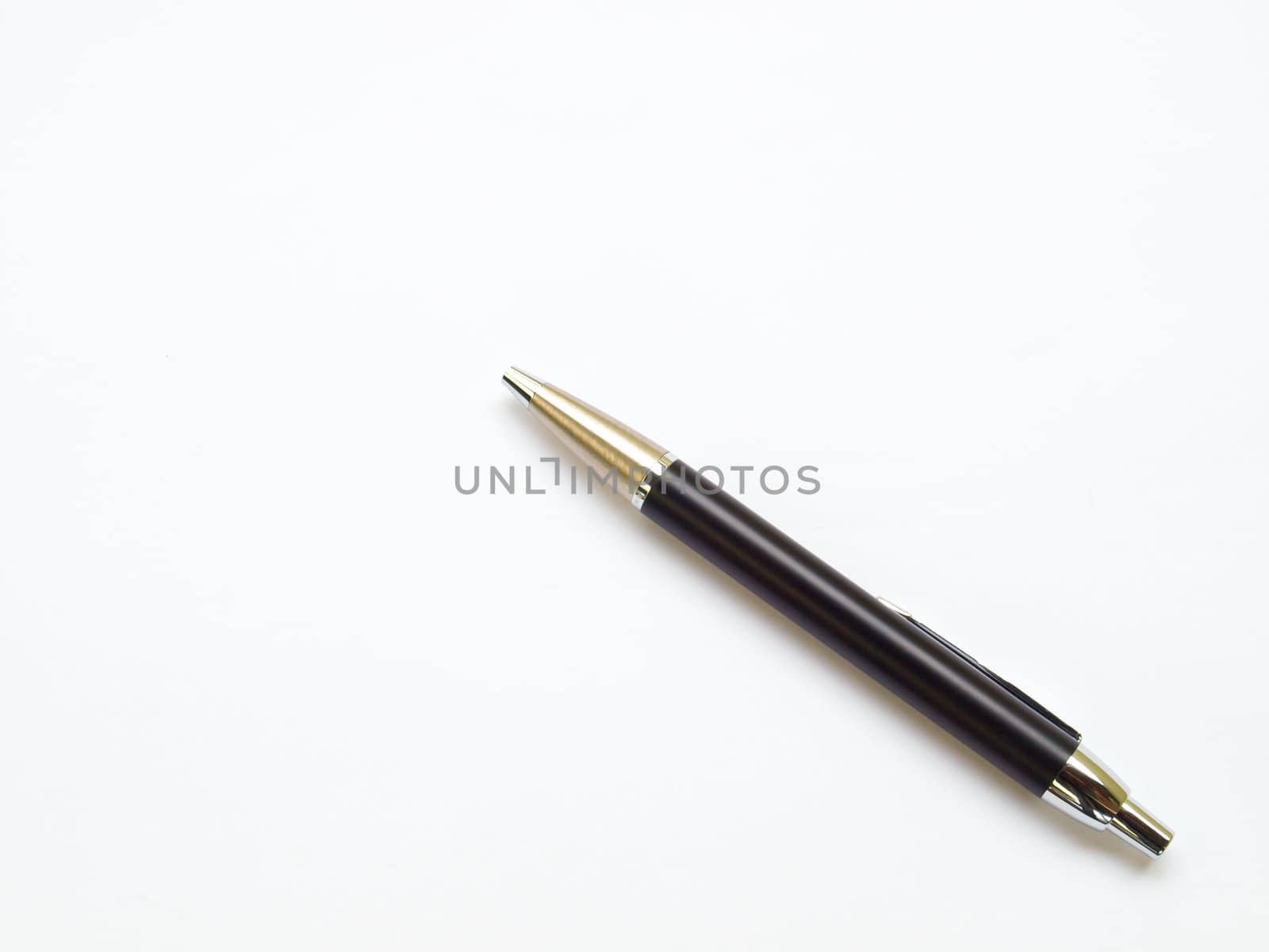 Black ball pen isolated on white background by gururugu