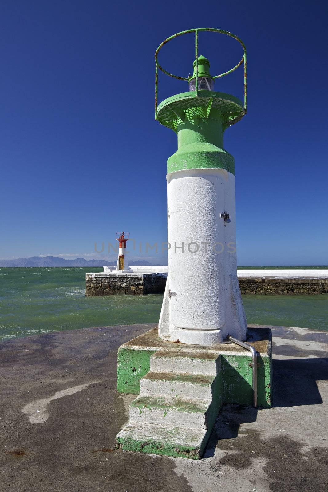Lighthouse towers in Fish hook in Cape Town. South Africa