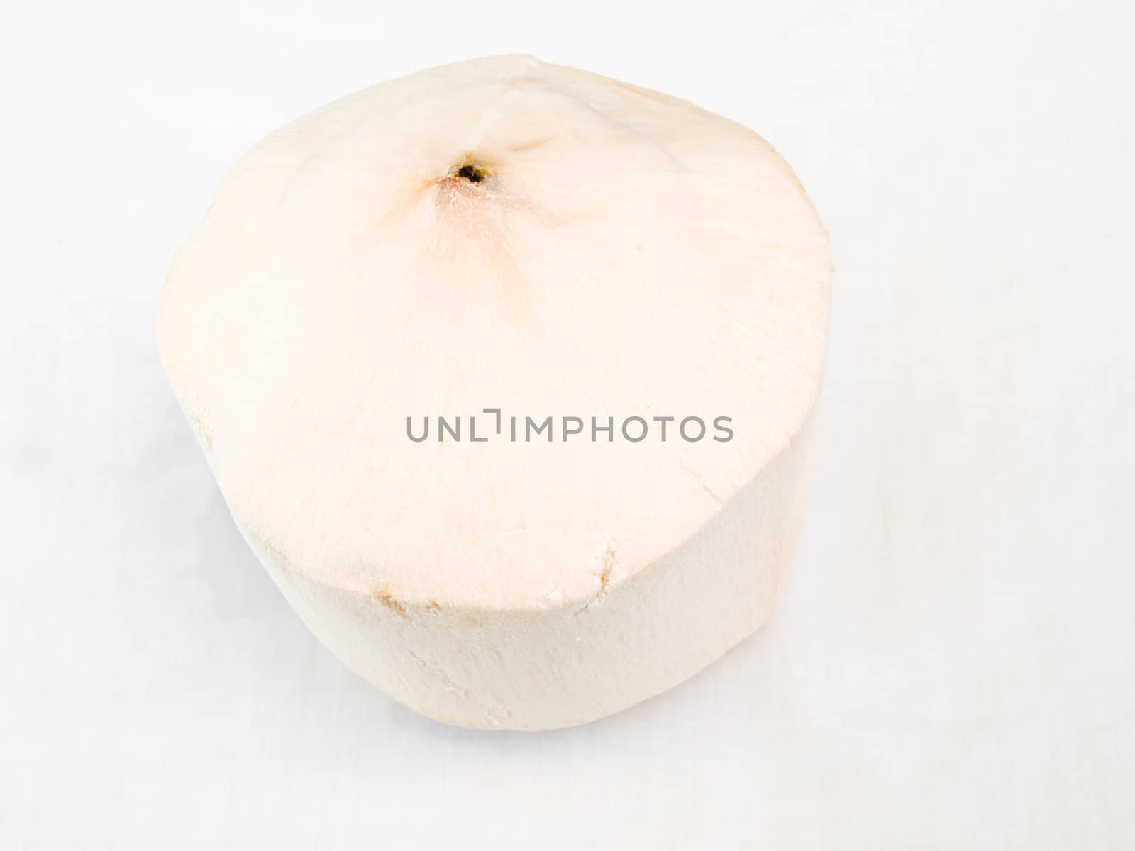 A fresh coconut from Thailand isolated on white background by gururugu