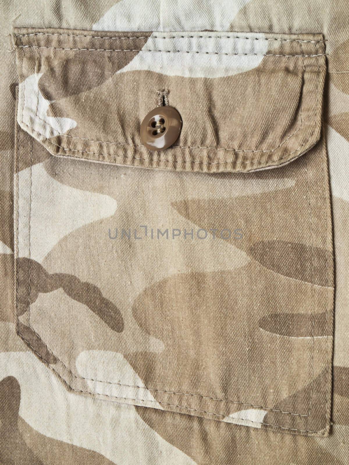 Pocket on a camouflage pants