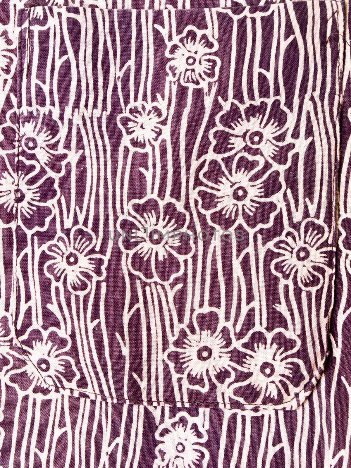 Floral brown batik background from Yogyakarta, Indonesia by gururugu