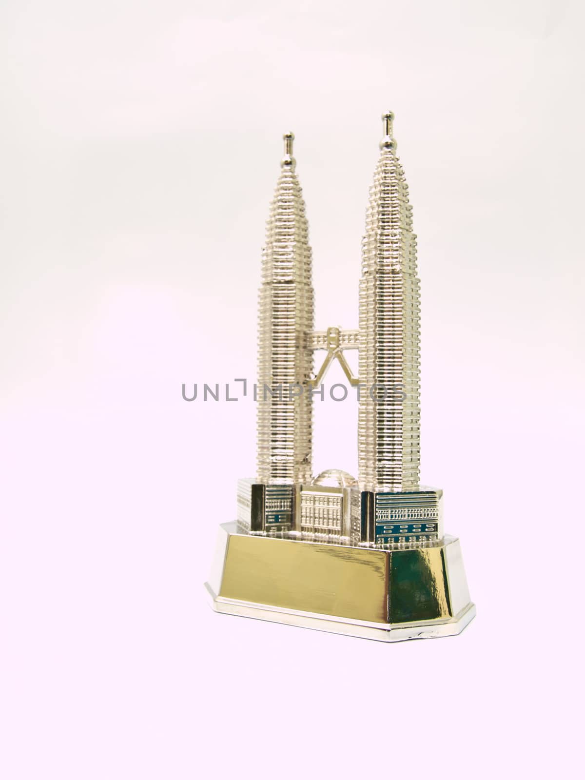 A stainless steel model of Petronas towers, twin tower by gururugu