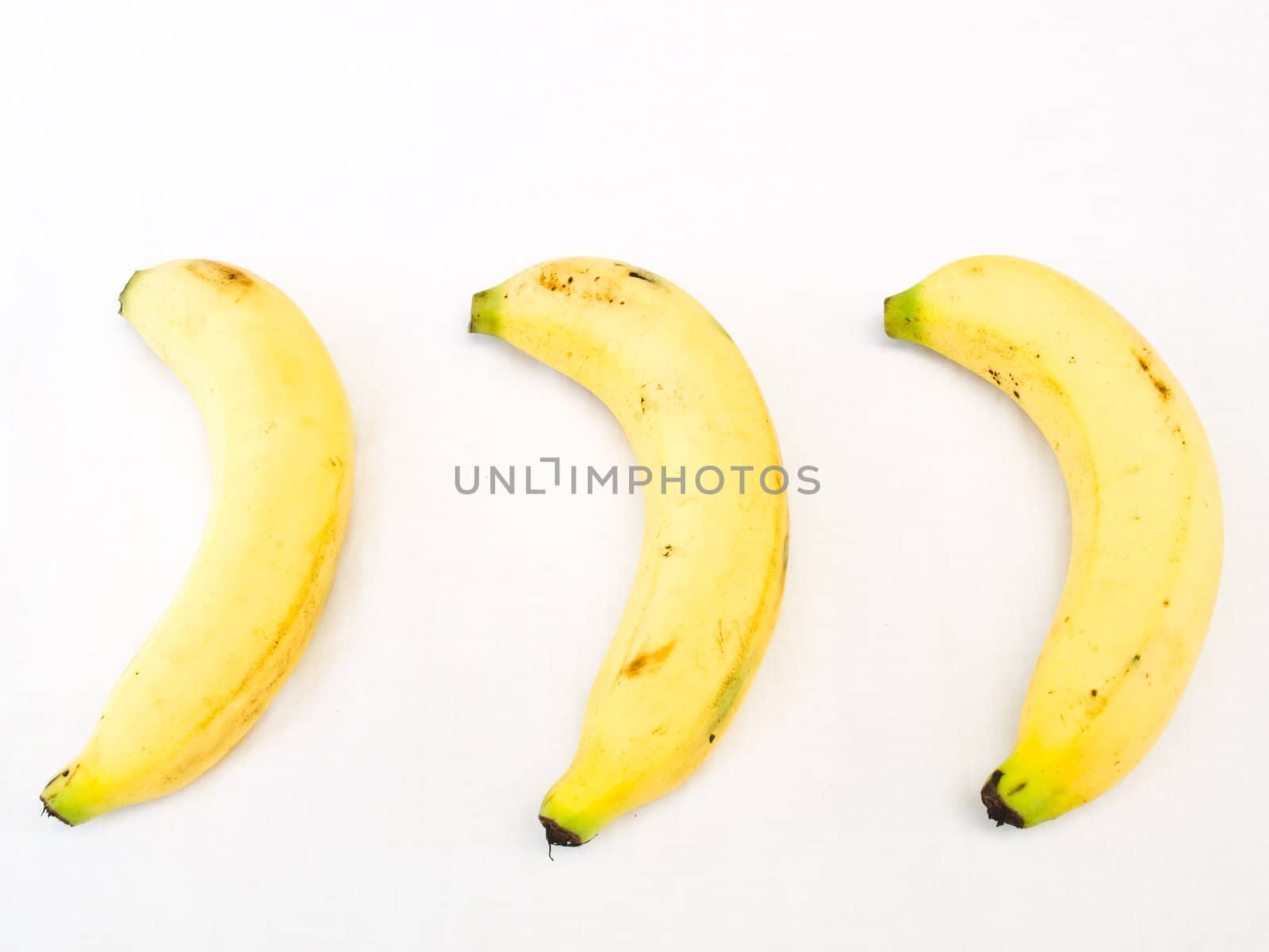 Bananas isolated on white by gururugu