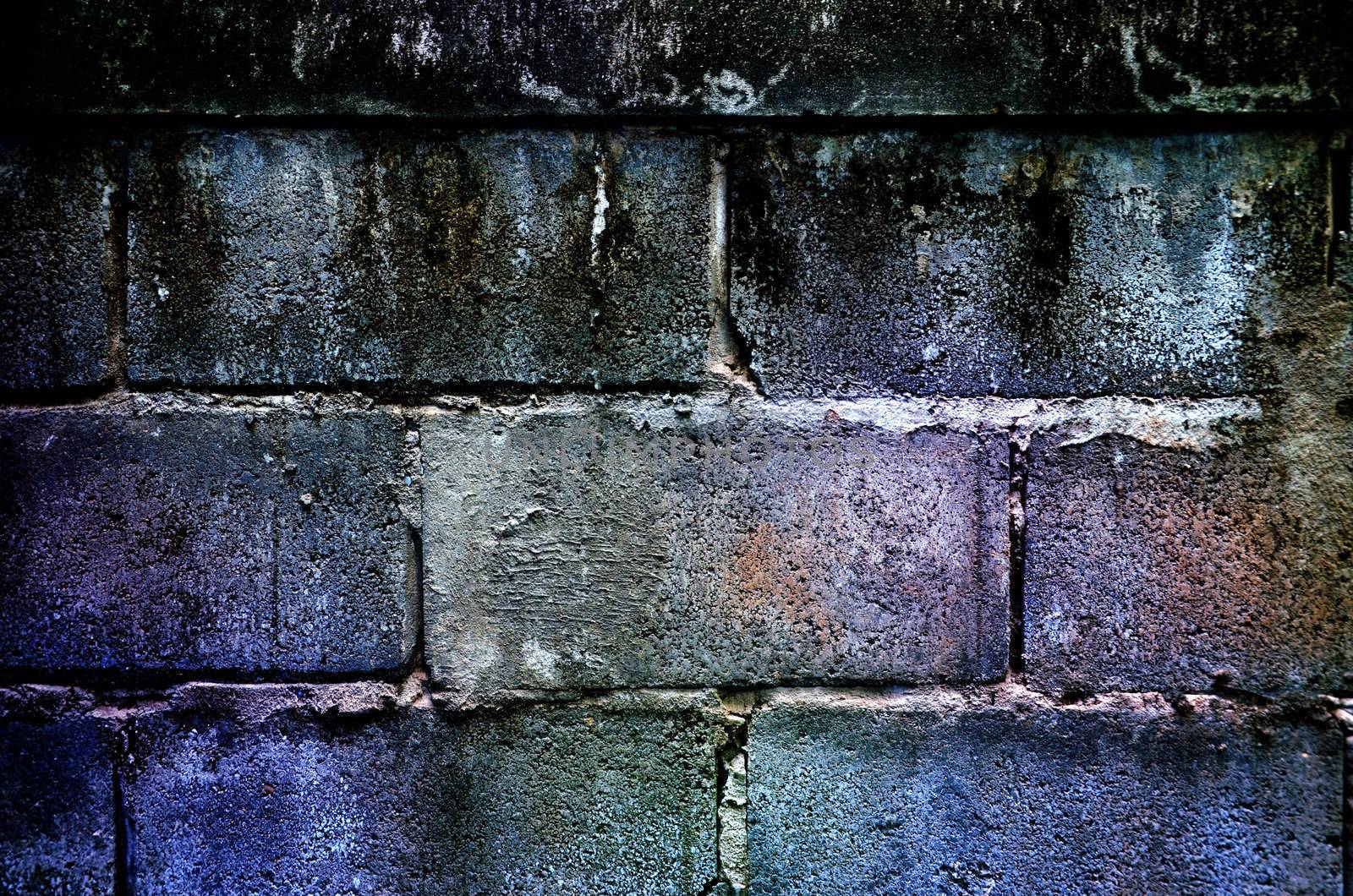 abstract colorful brick wall, old rough brick wall texture