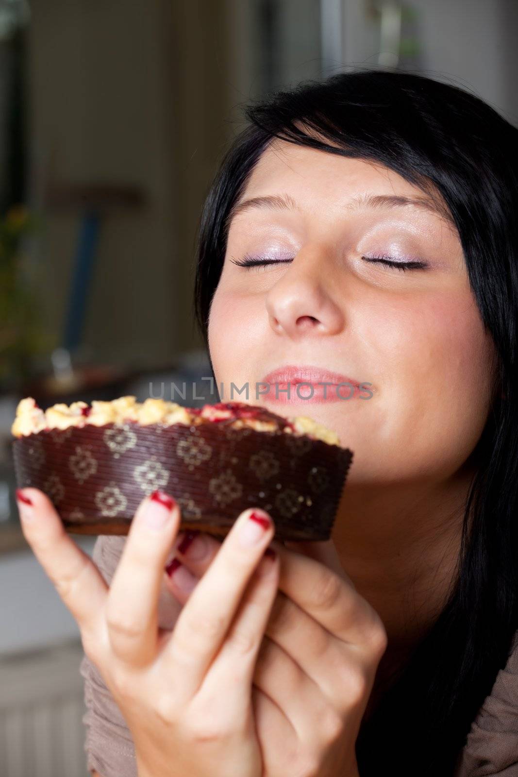 girl with a cake