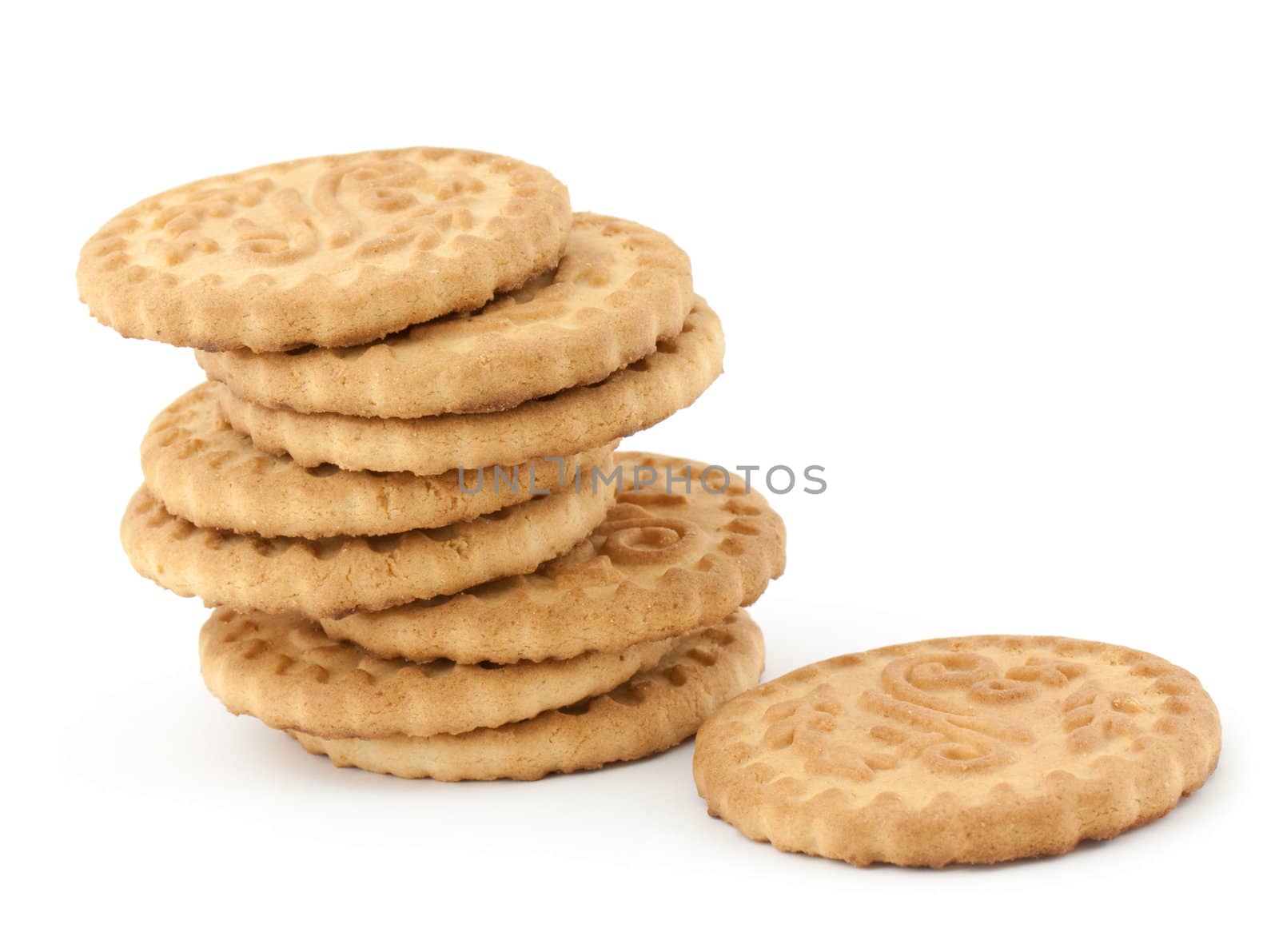 Cookies isolated on white background.