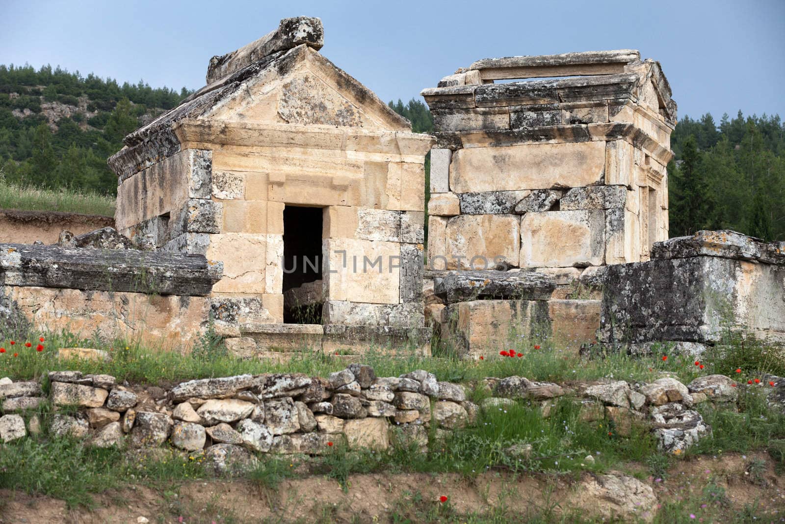 ruins of the ancient city of Hierapolis
