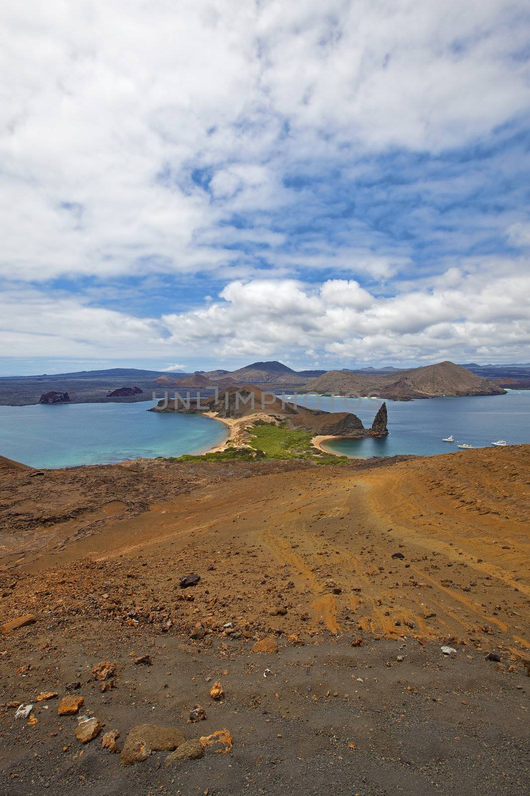 View of the pinnacle on Bartolome, Galapagos