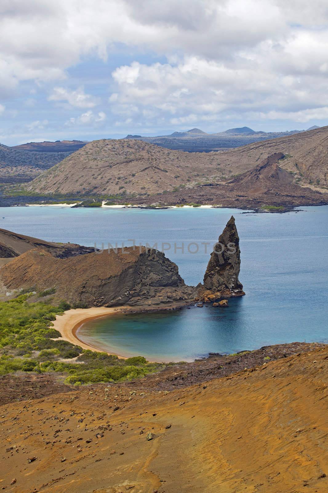 View of the pinnacle on Bartolome, Galapagos