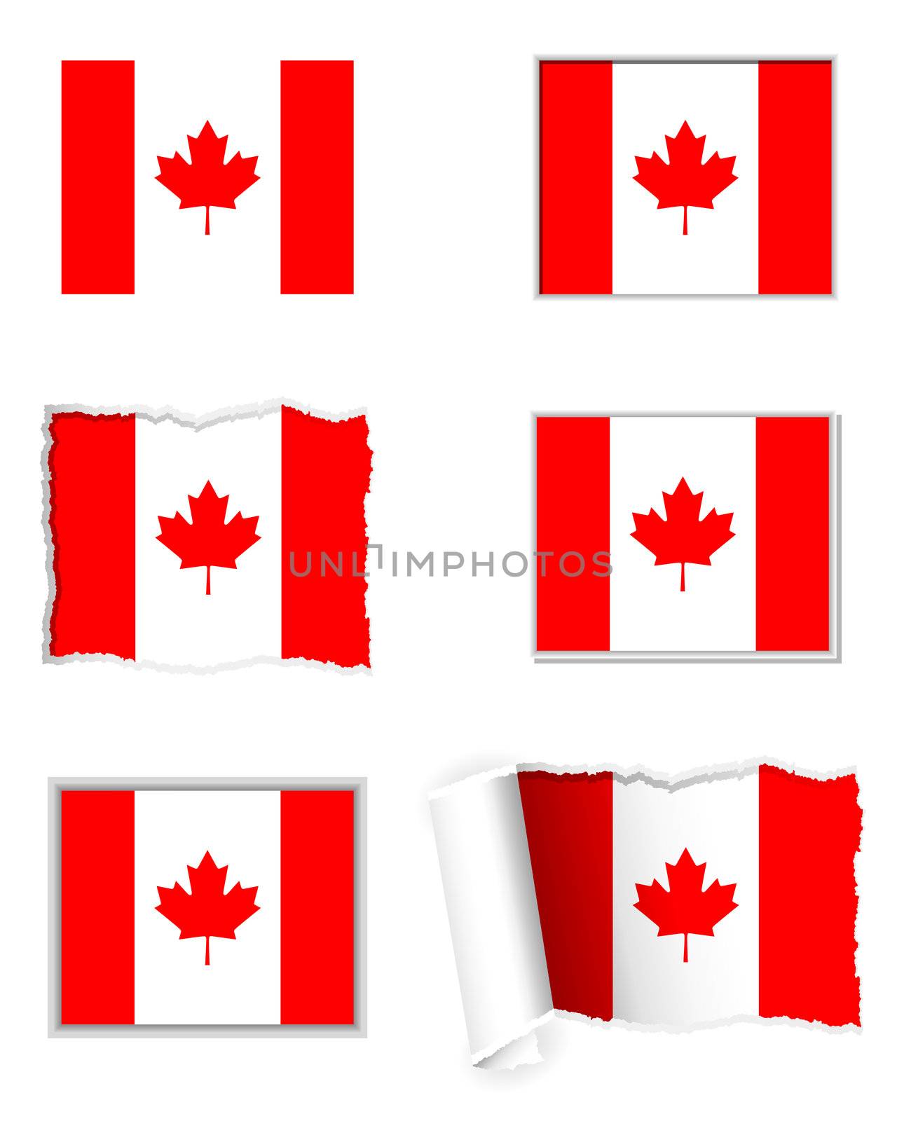 Canada flag set by rbiedermann