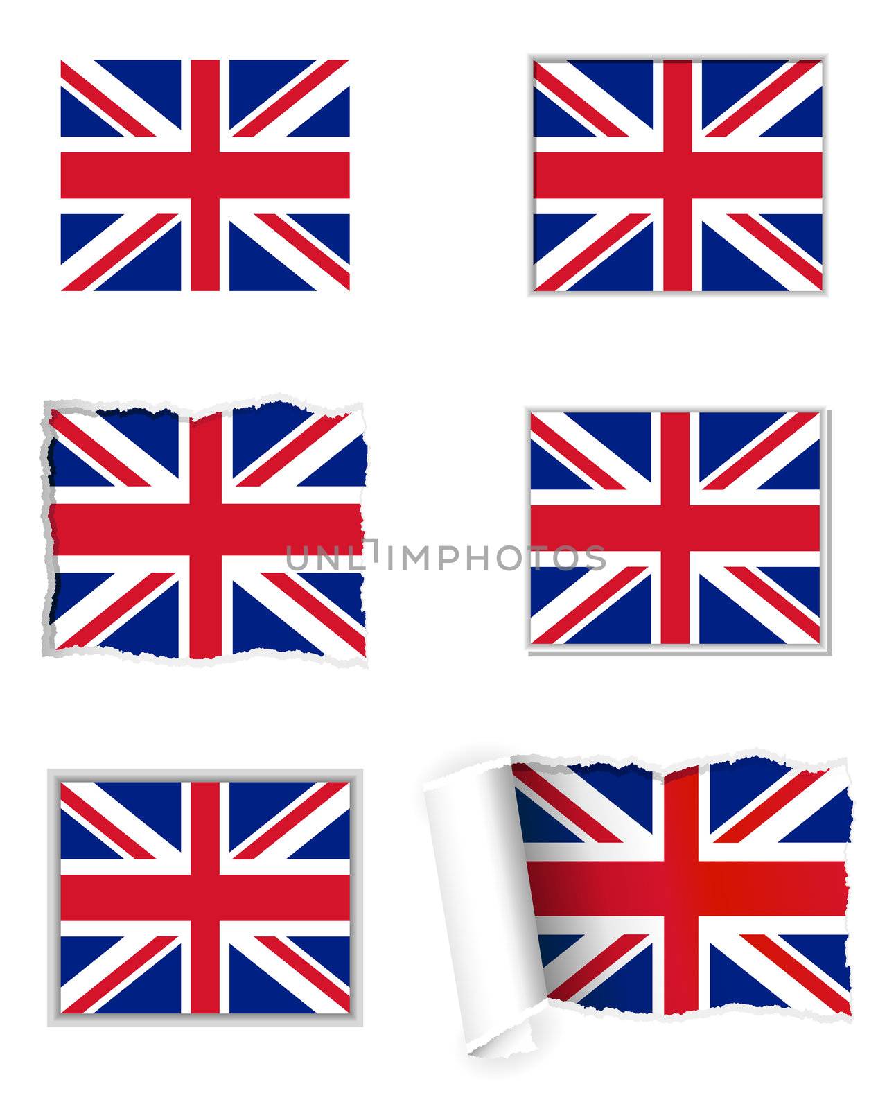 United Kingdom flag set by rbiedermann