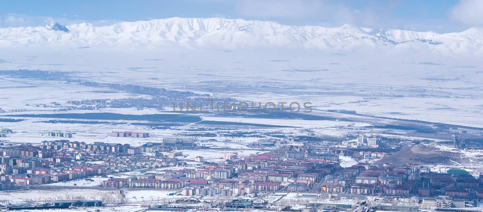 Panoramic view of winter Erzurum by Denovyi