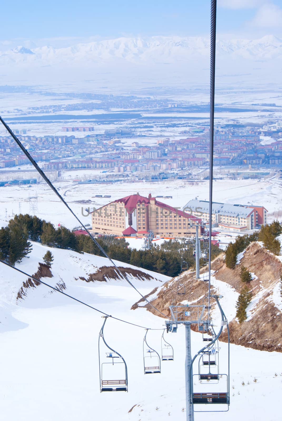 View on Erzurum from skilift in Palandoken by Denovyi