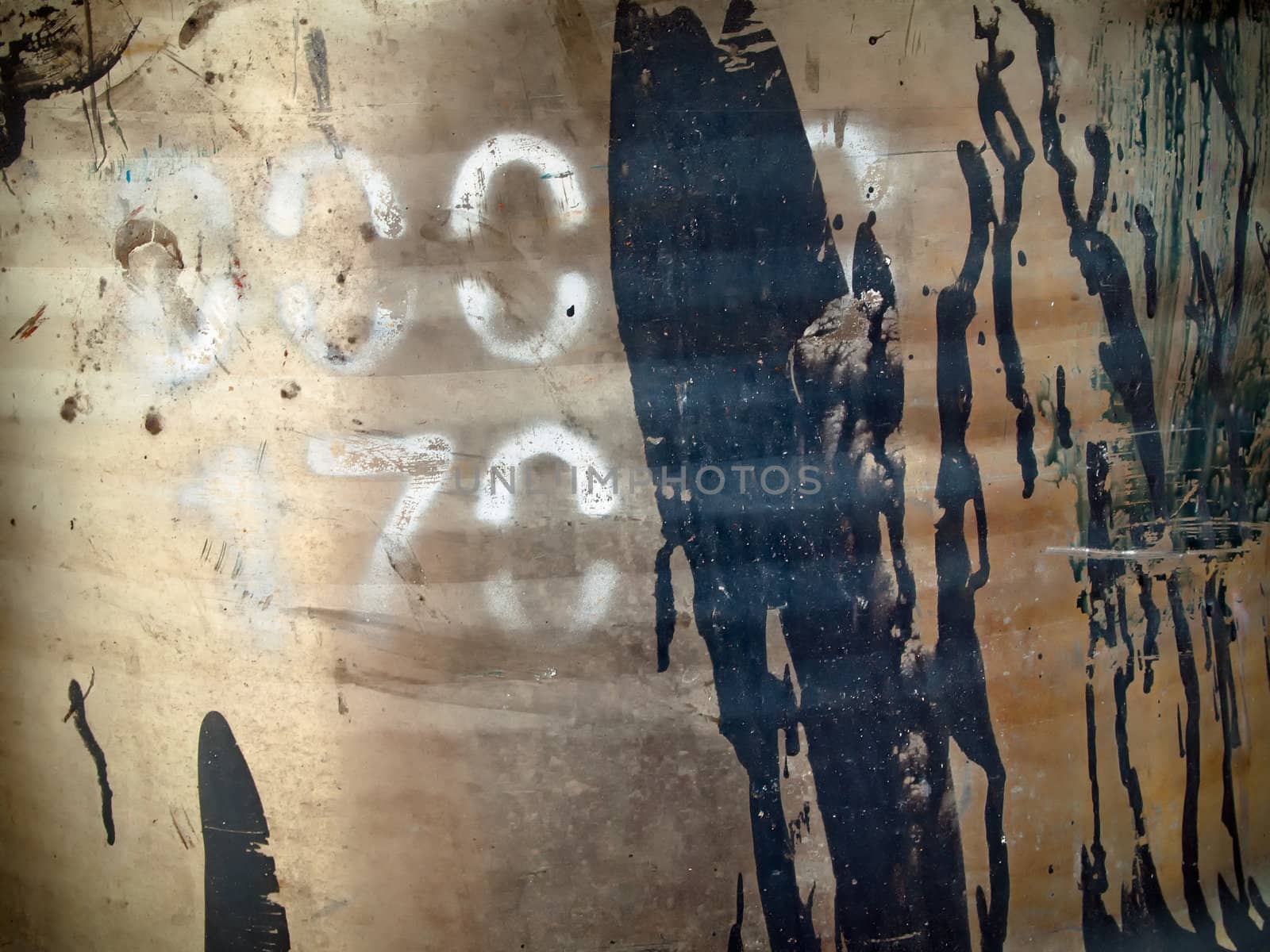 Grunge spray paint on the steel fuel tank for web background