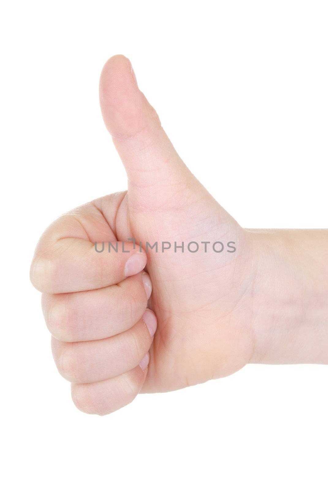 Thumb up isolated on a white background