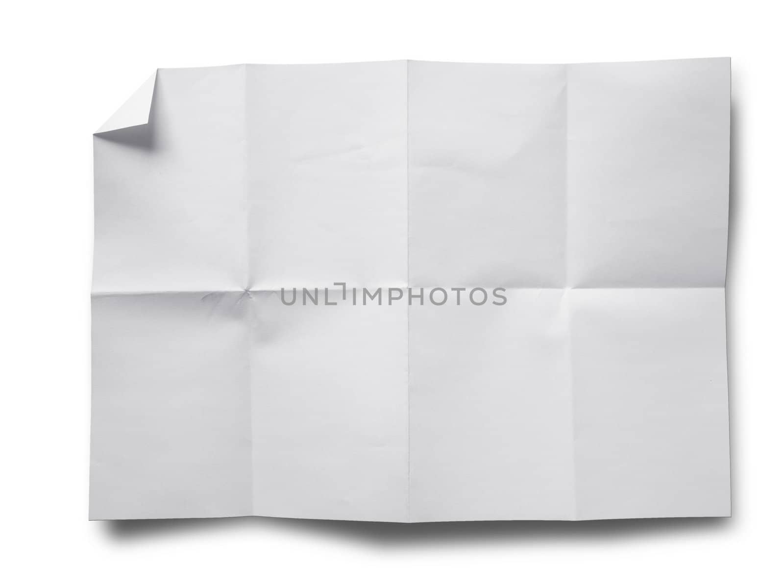 Crumpled paper on white by nuttakit