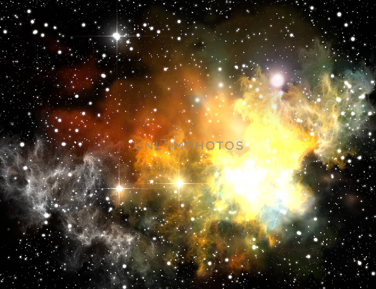 Colorful space nebula ( abstract universe background )