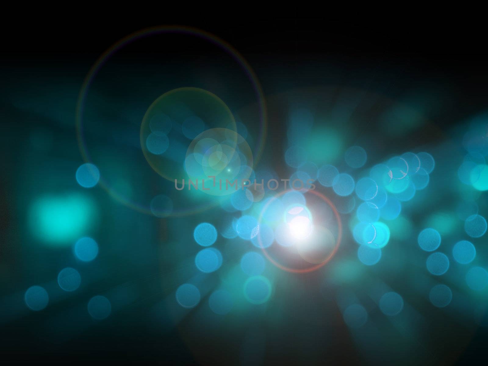 Abstract of black and blue bokeh by nuttakit