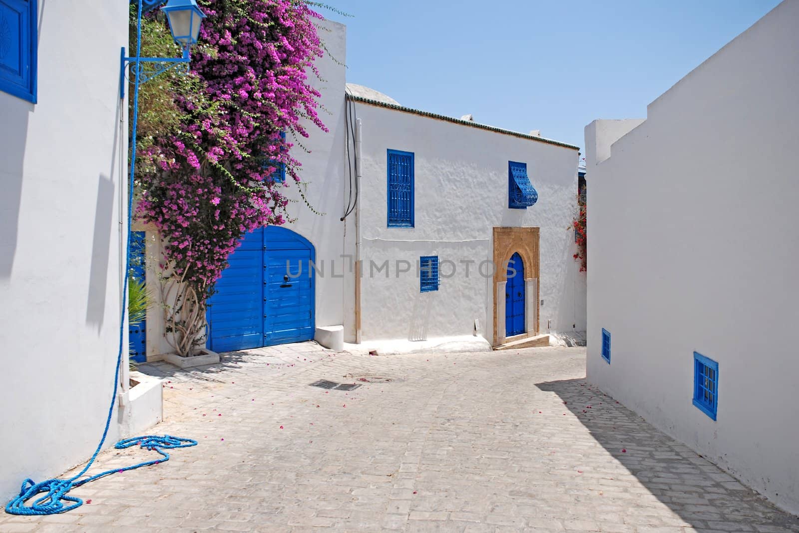 Beautiful street of Sidi Bou Said, Tunisia