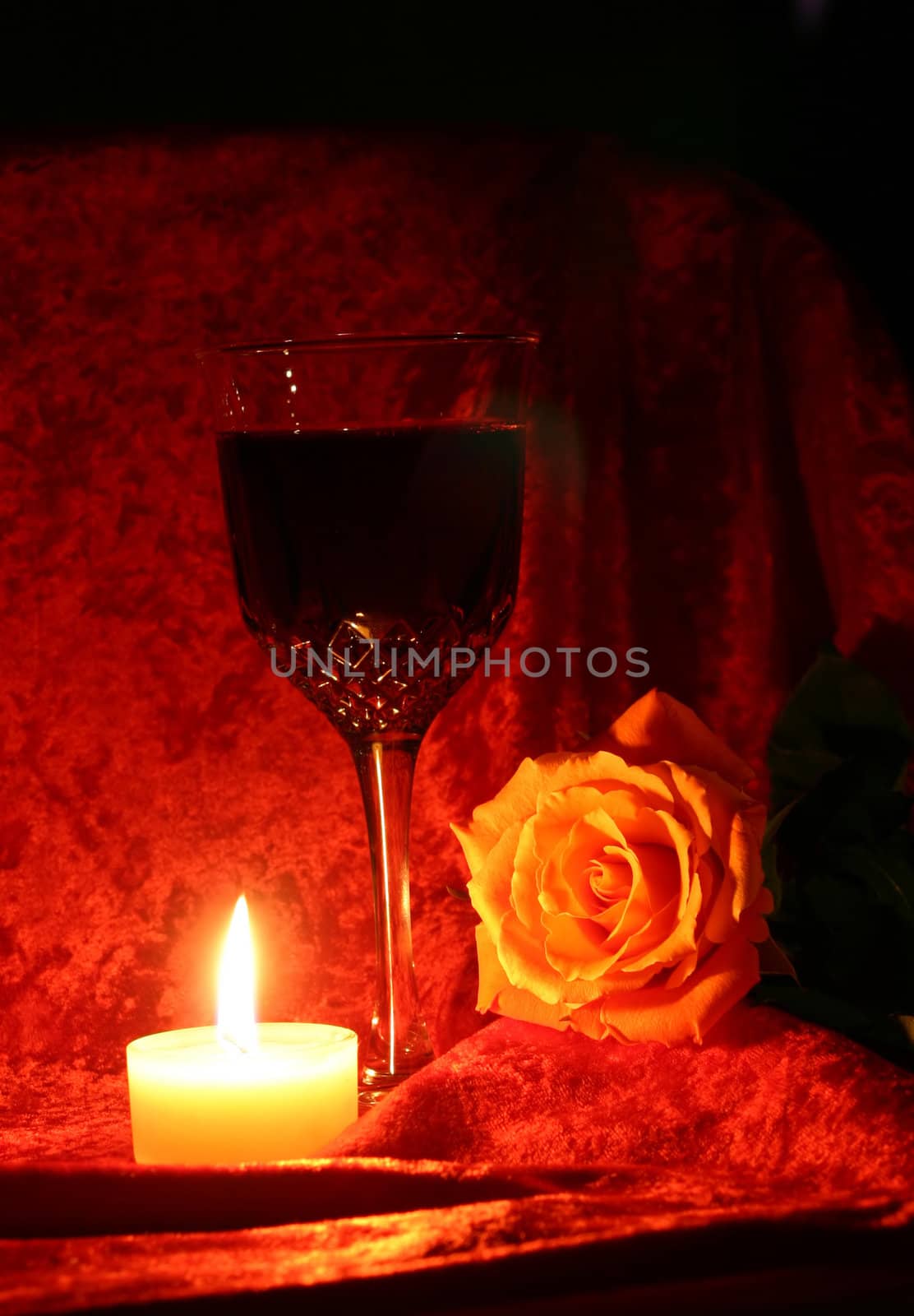 Candle Rose Port Wine low key image