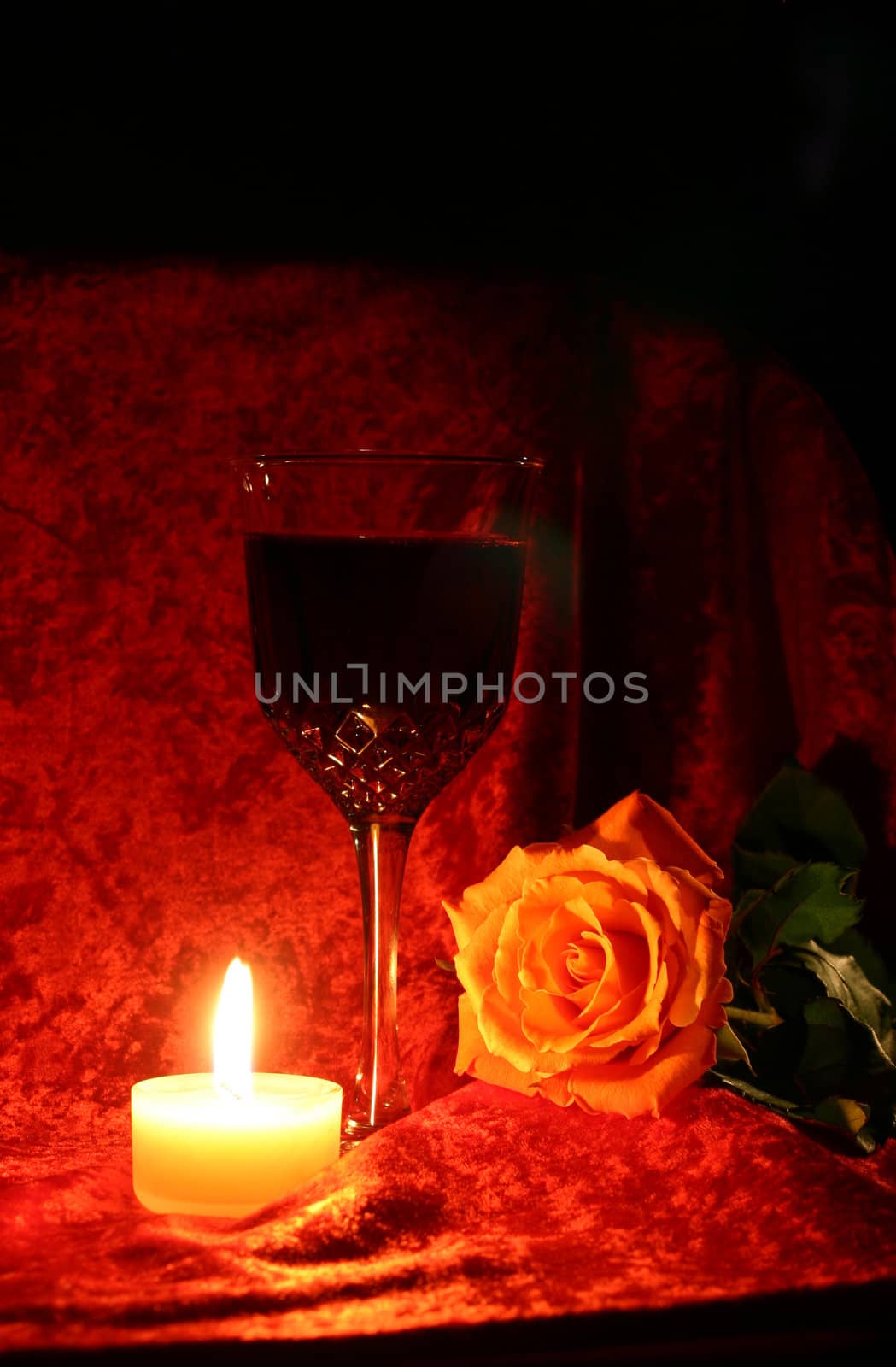 Candle Rose Port Wine low key image
