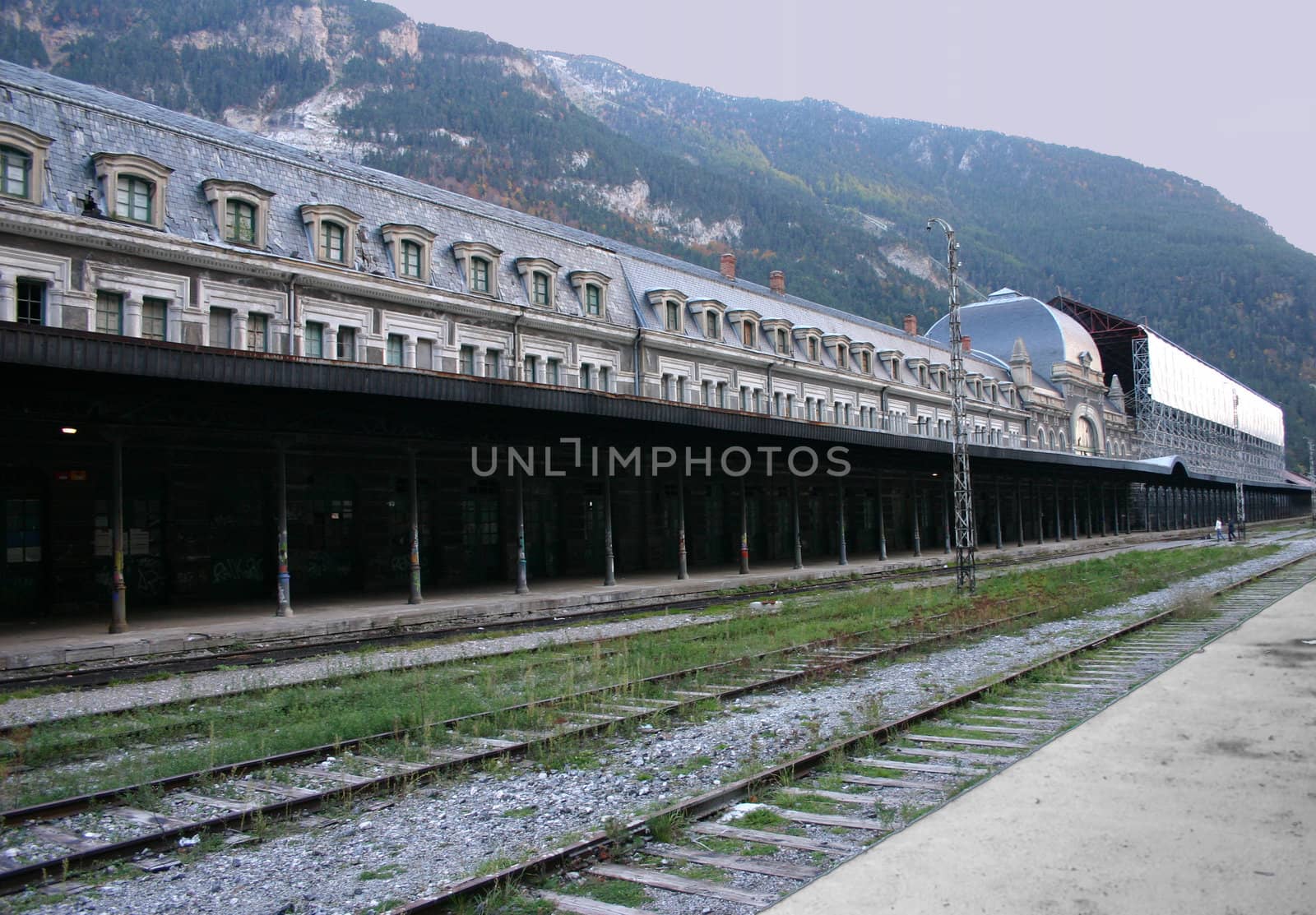old, abandoned railway sation in Canfrance-Estacion in Spain, played an important rule in IIWW