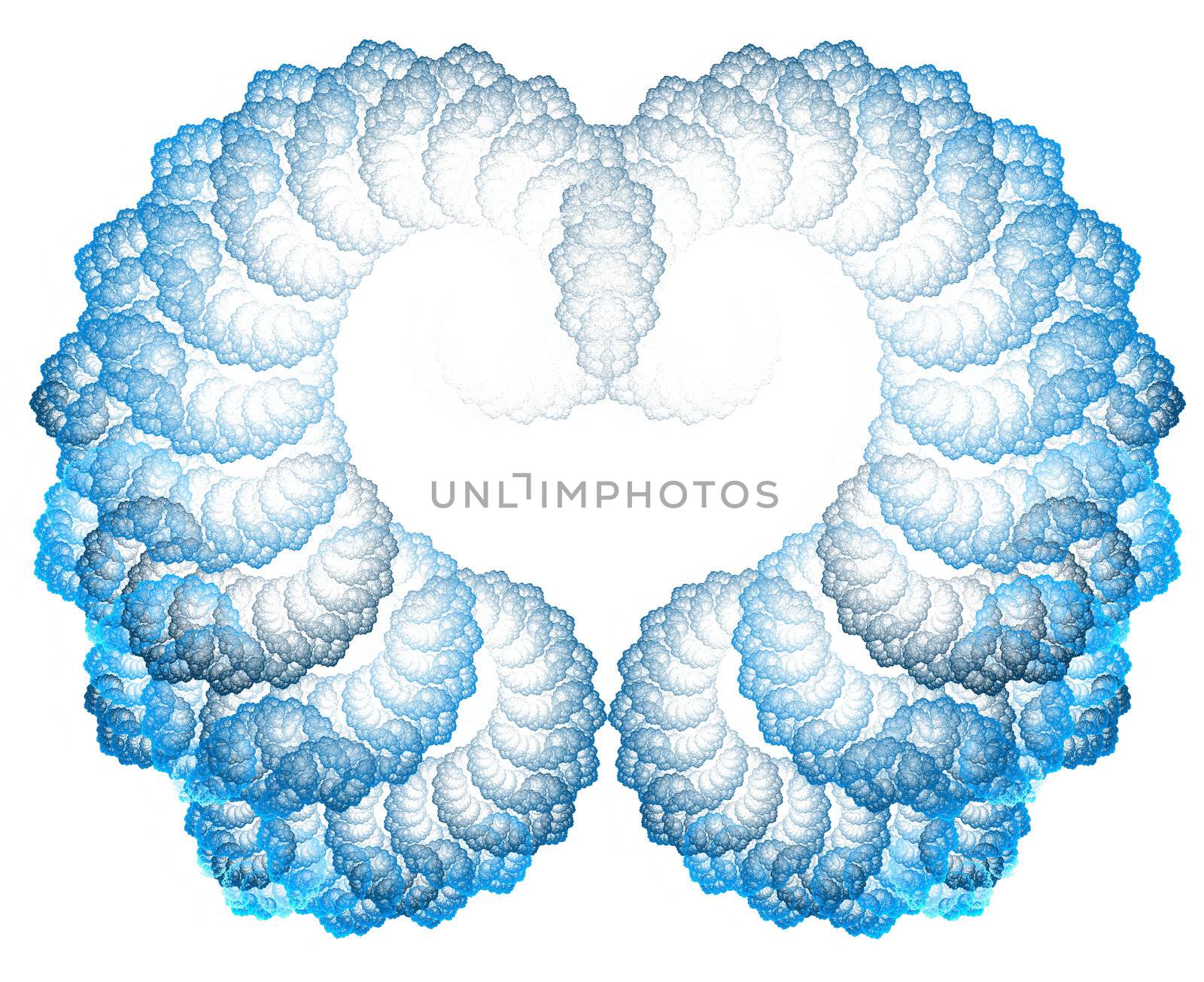 fractal clouds forming heart shape, isolated over white, just copy and paste it over your favourite background ;-)