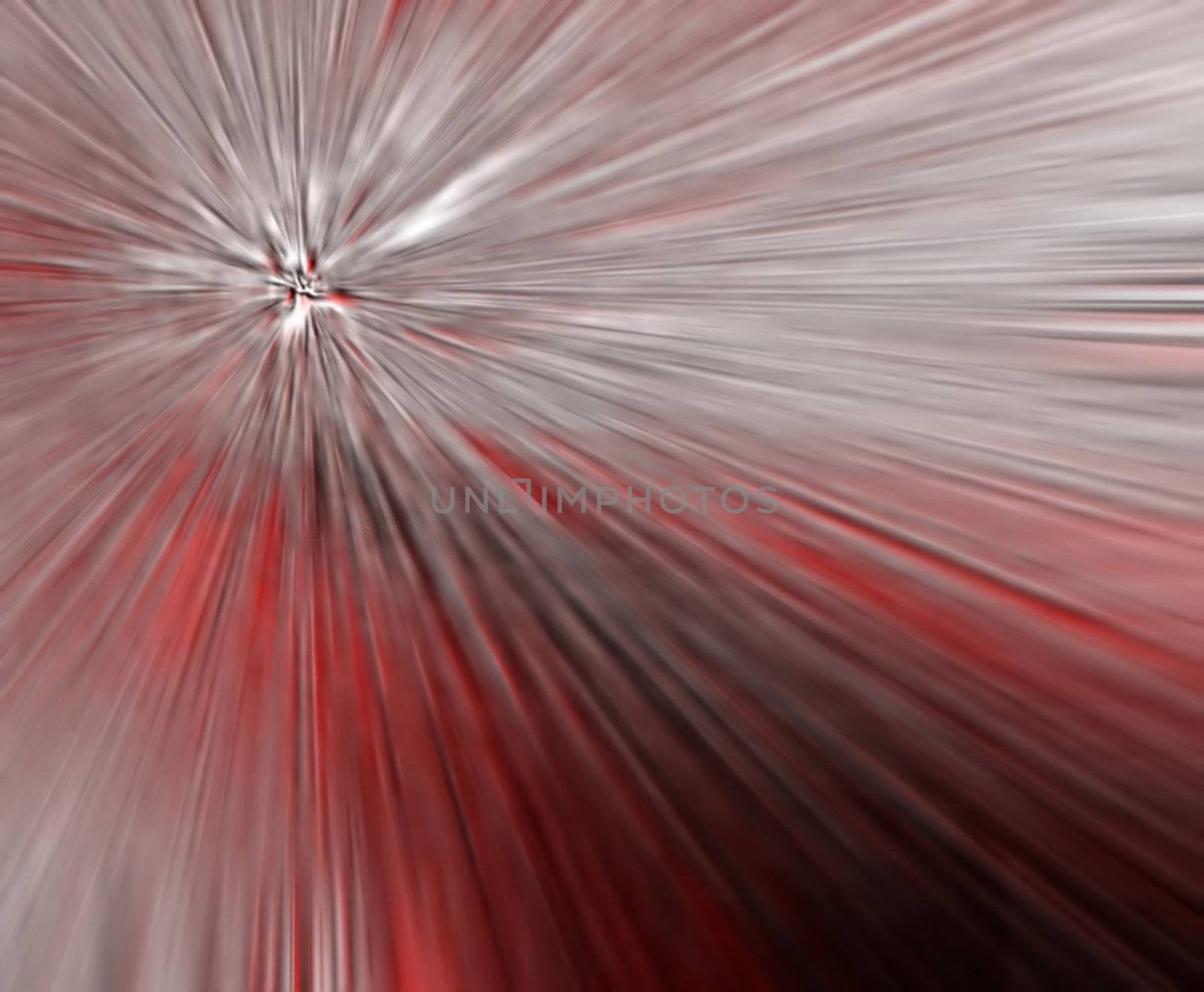 red zoom background with off center focus