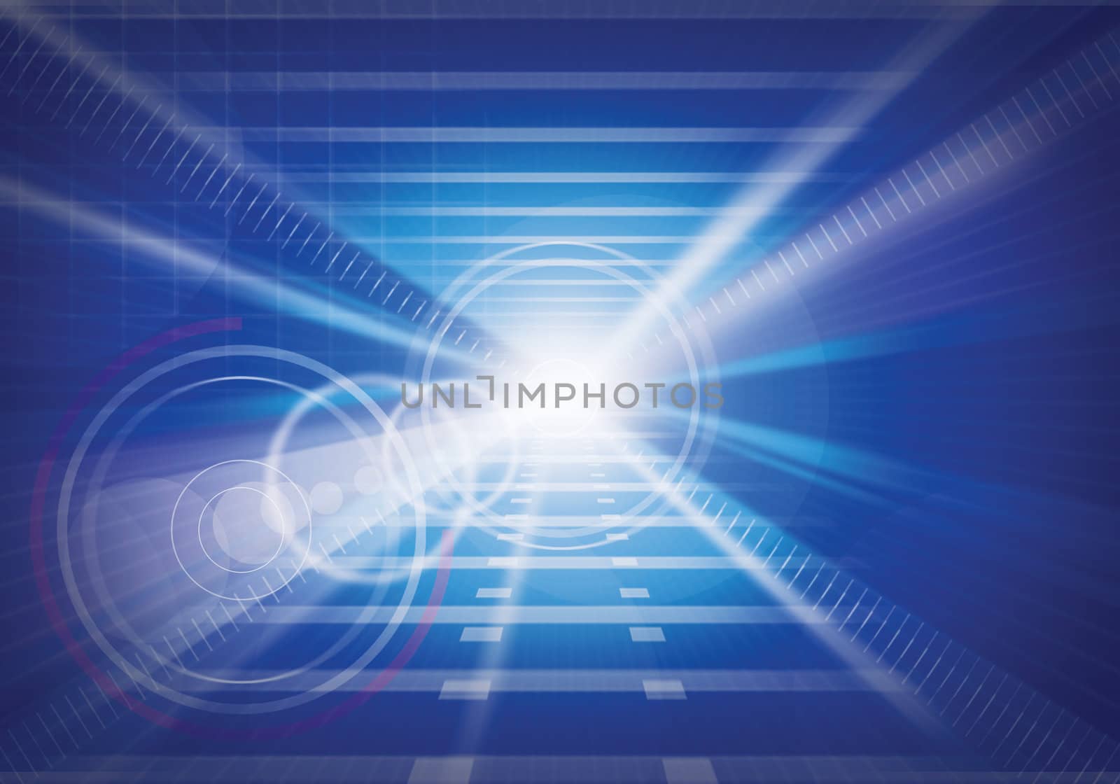 illustration of blue color technology lighting effect background