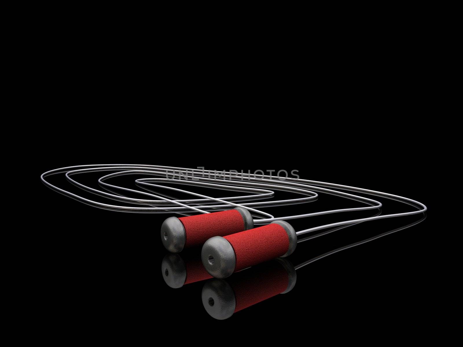 3D render of a skipping rope