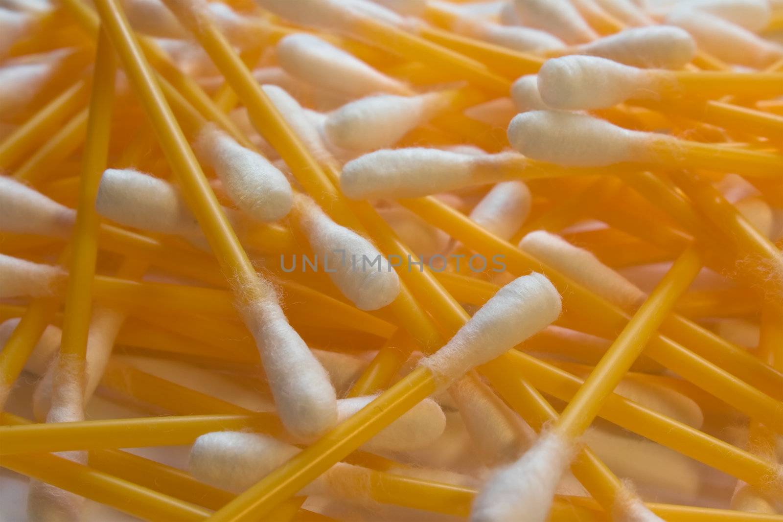 It is a lot of cotton buds, photographed close up