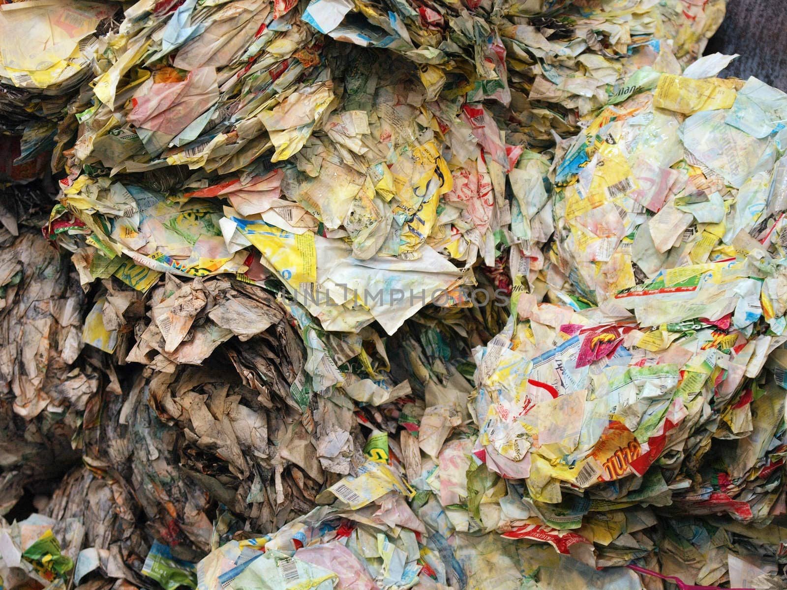 Green clean industry - Recycling paper and carton in a factory  