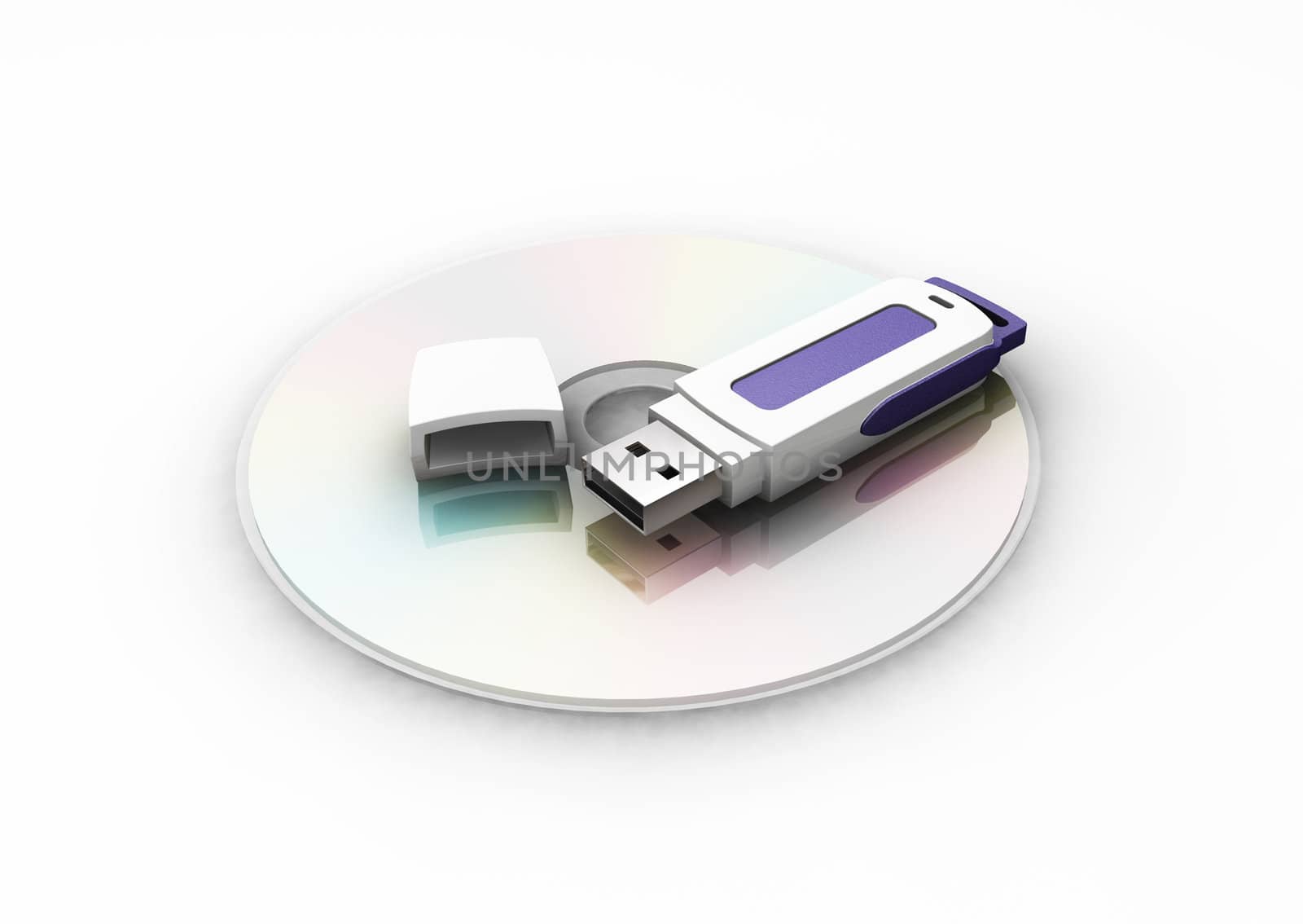 Pen drive on CD by kjpargeter