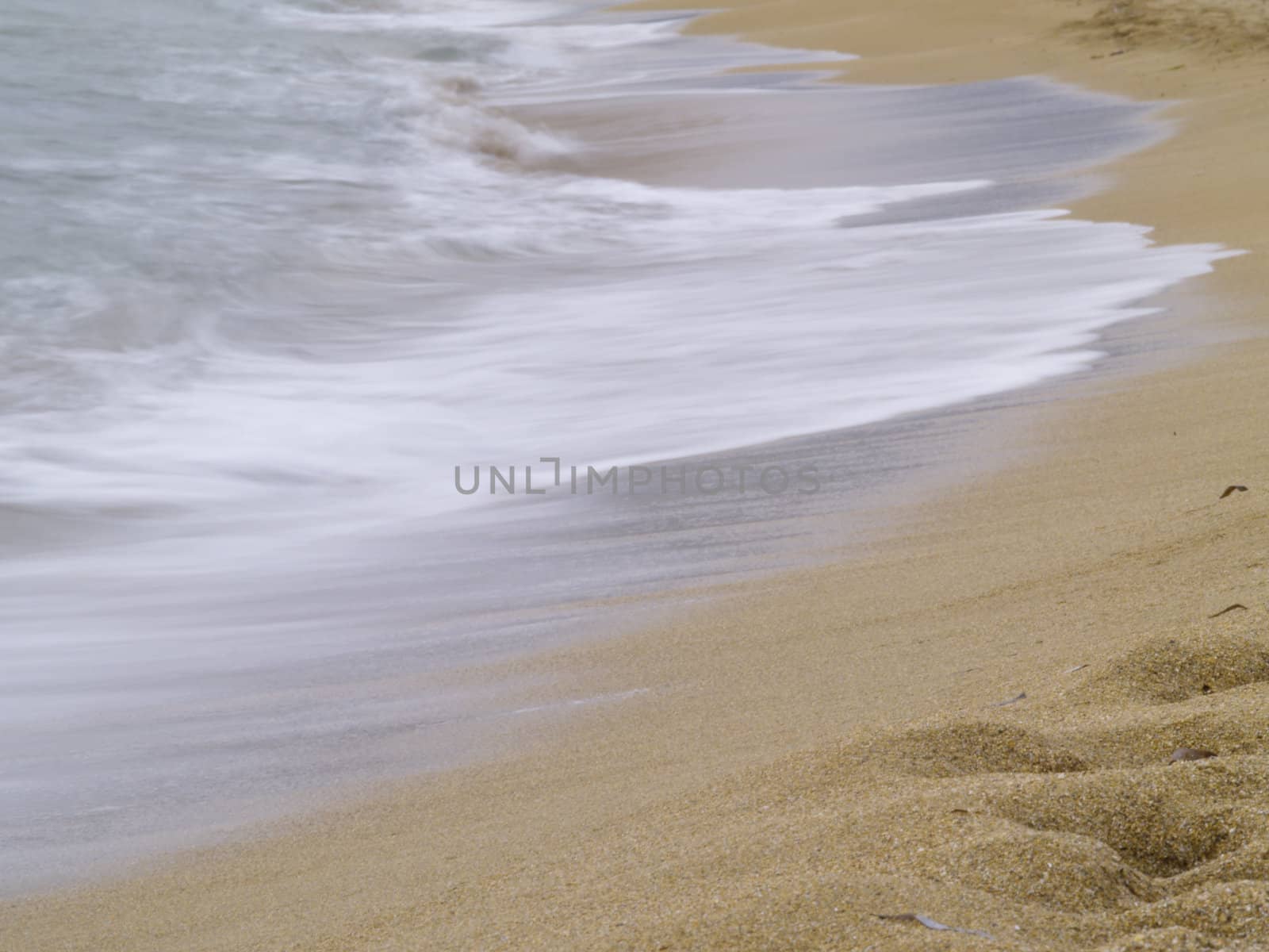 waves on the beach, time exposure