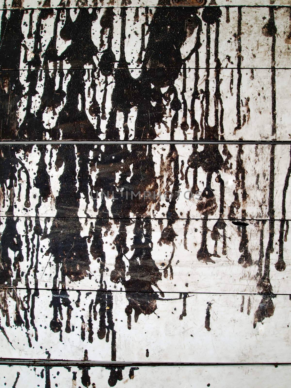 dirty black color drop on wall by nuttakit