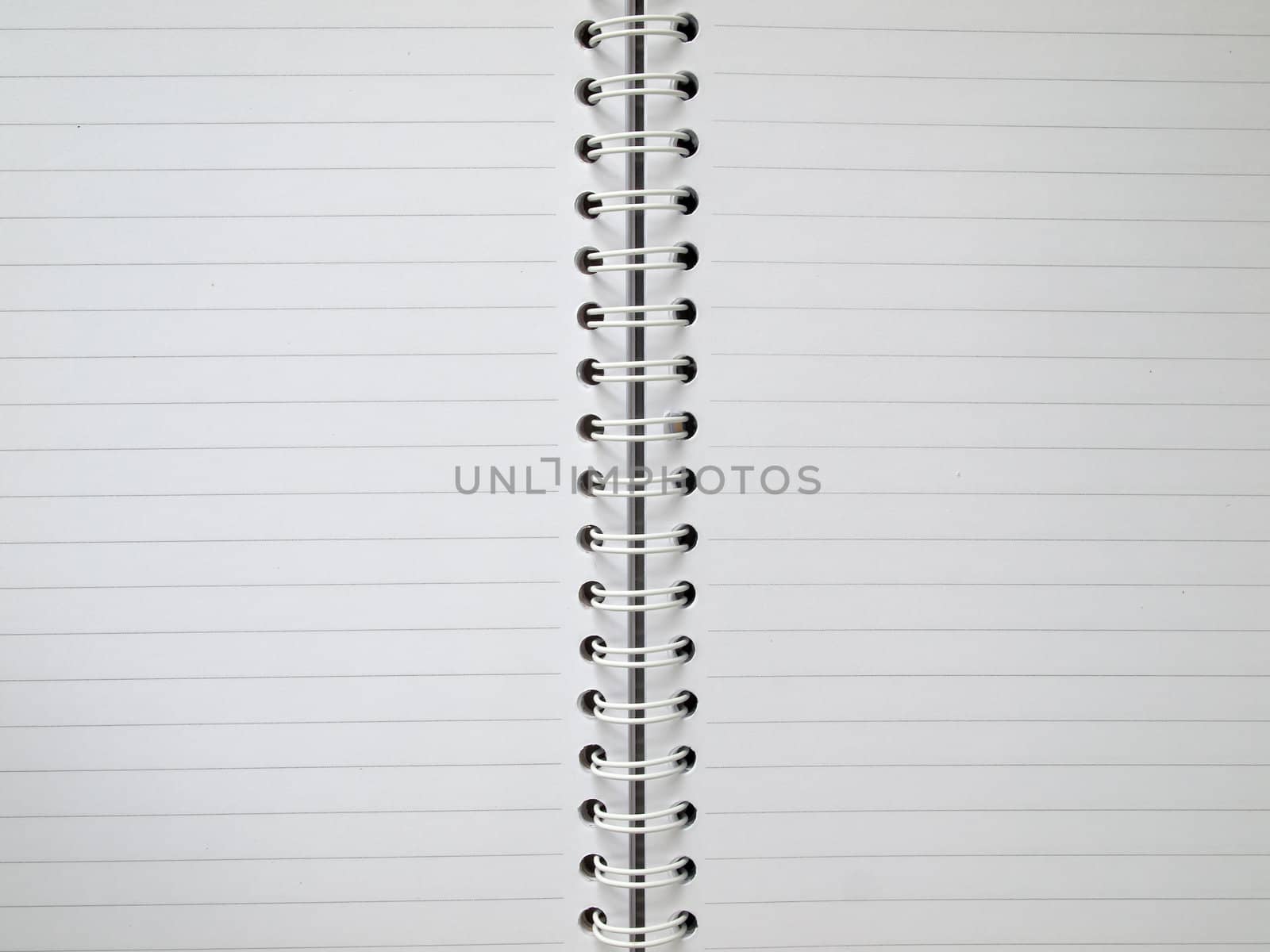 open White two page notebook with line