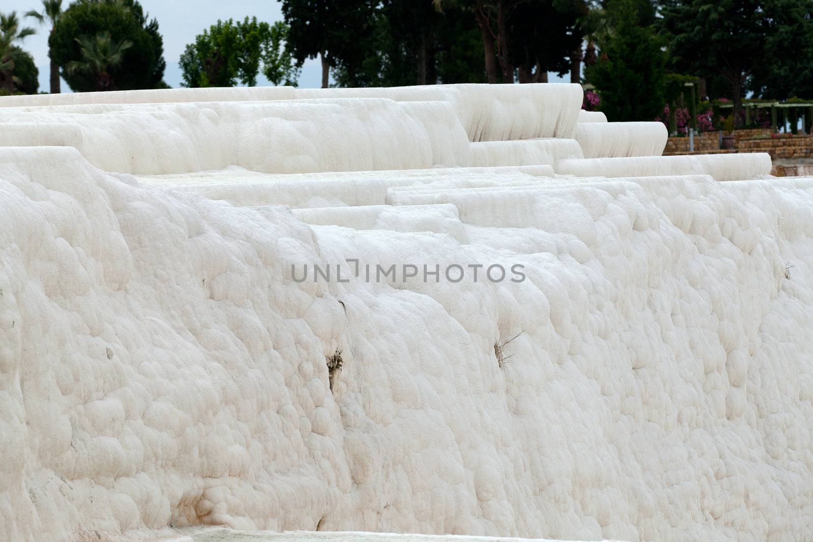 Travertine pools and terraces in Pamukkale Turkey 