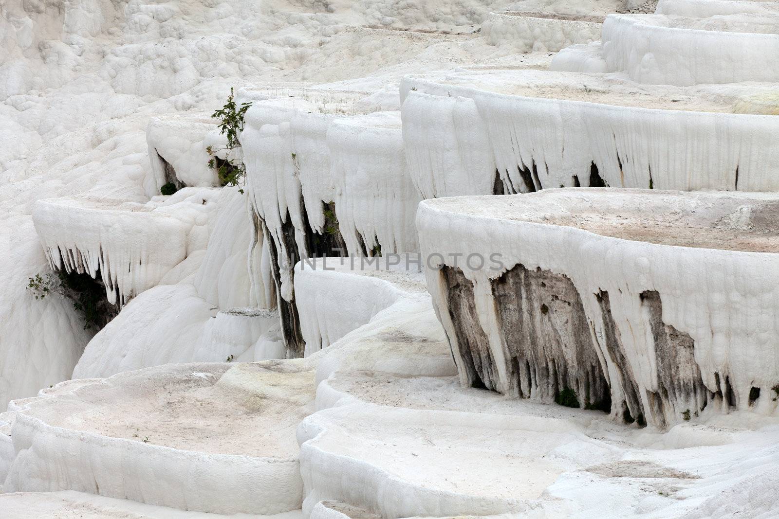 Travertine pools and terraces in Pamukkale Turkey 