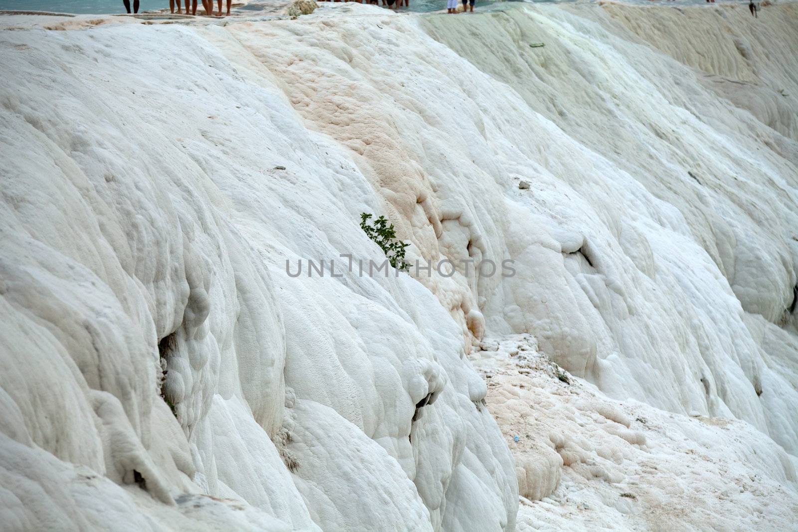 Travertine pools and terraces in Pamukkale Turkey 