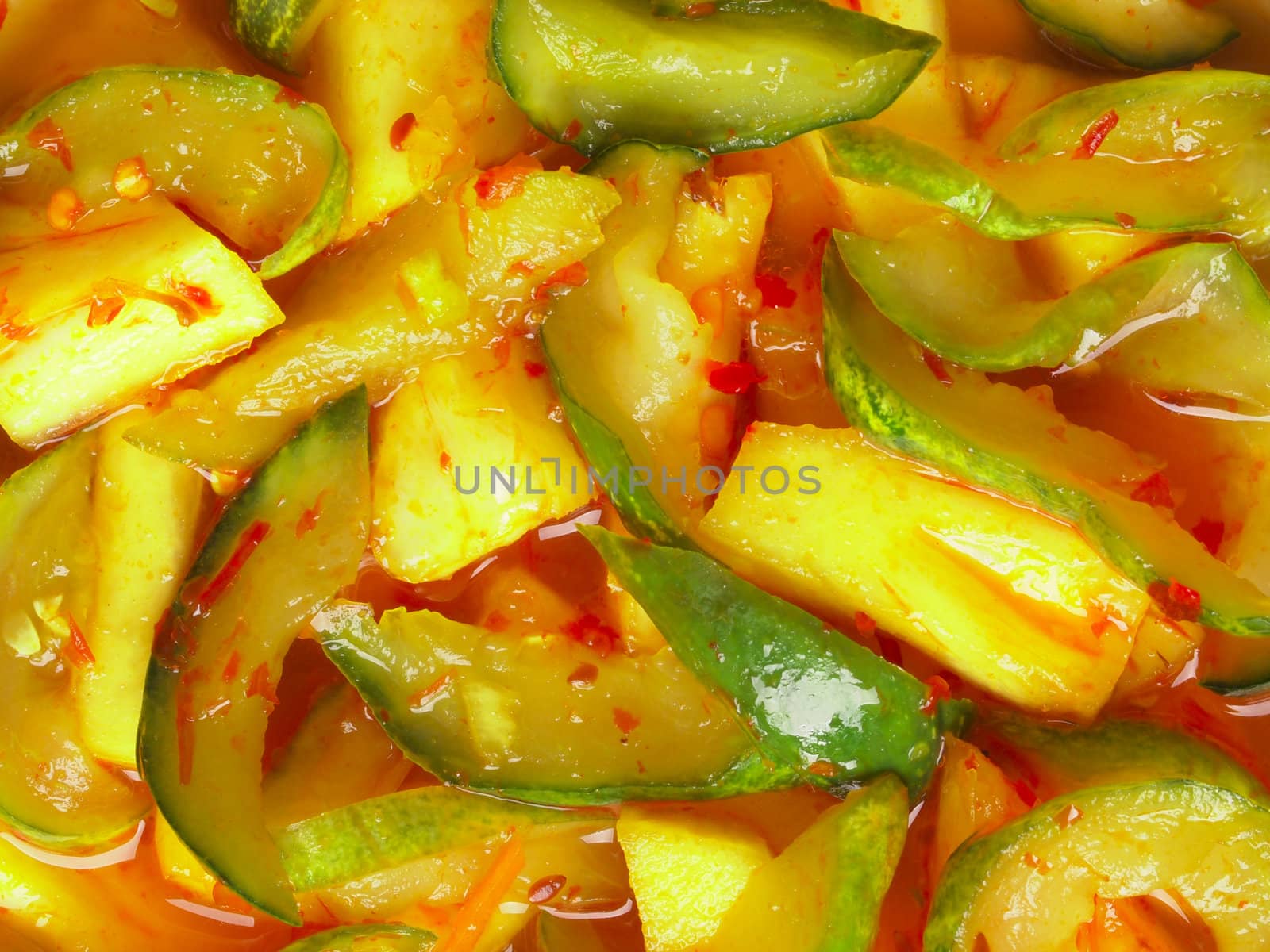 close up of indian picked vegetables achar