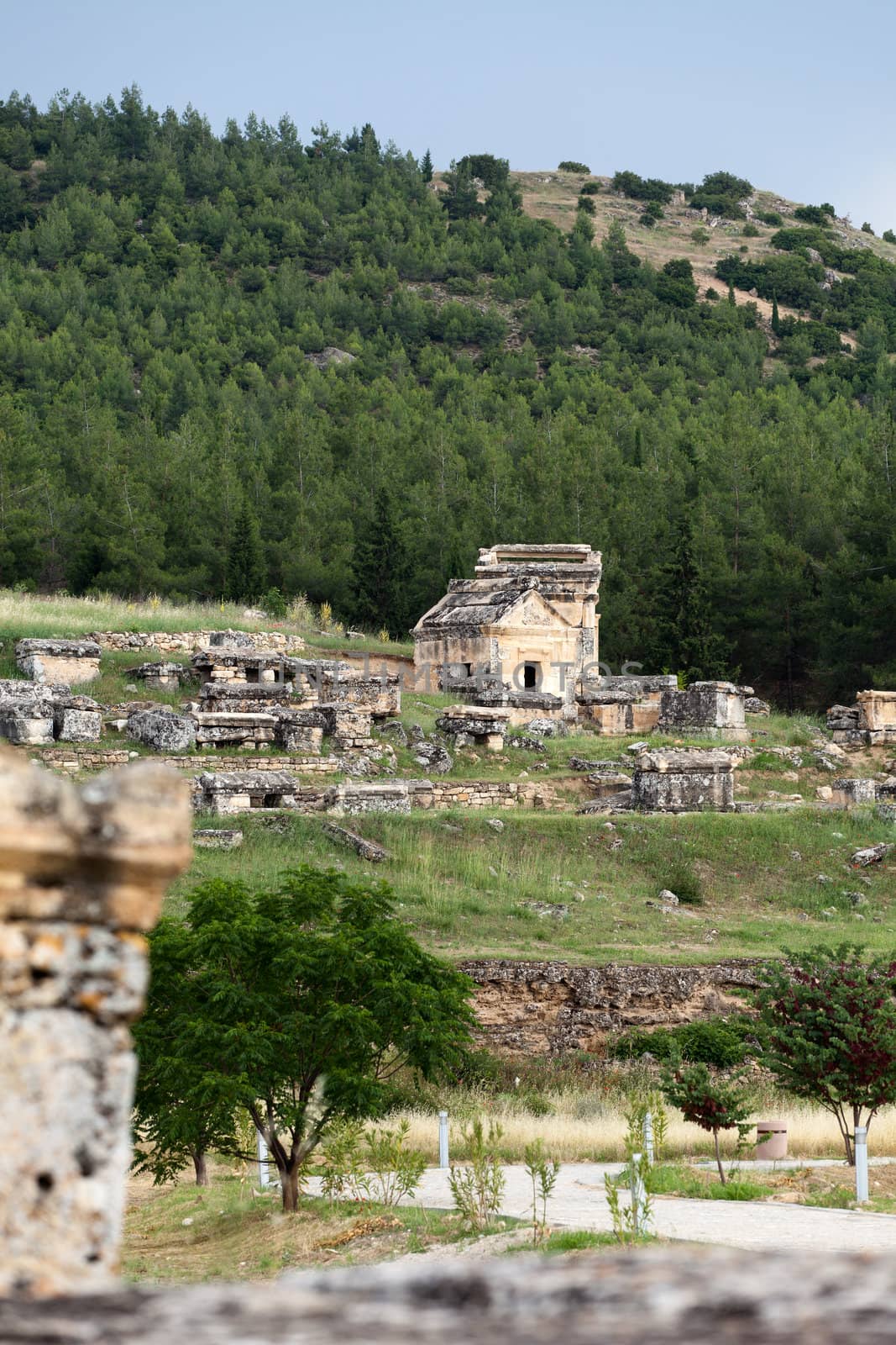 ruins of the ancient city of Hierapolis