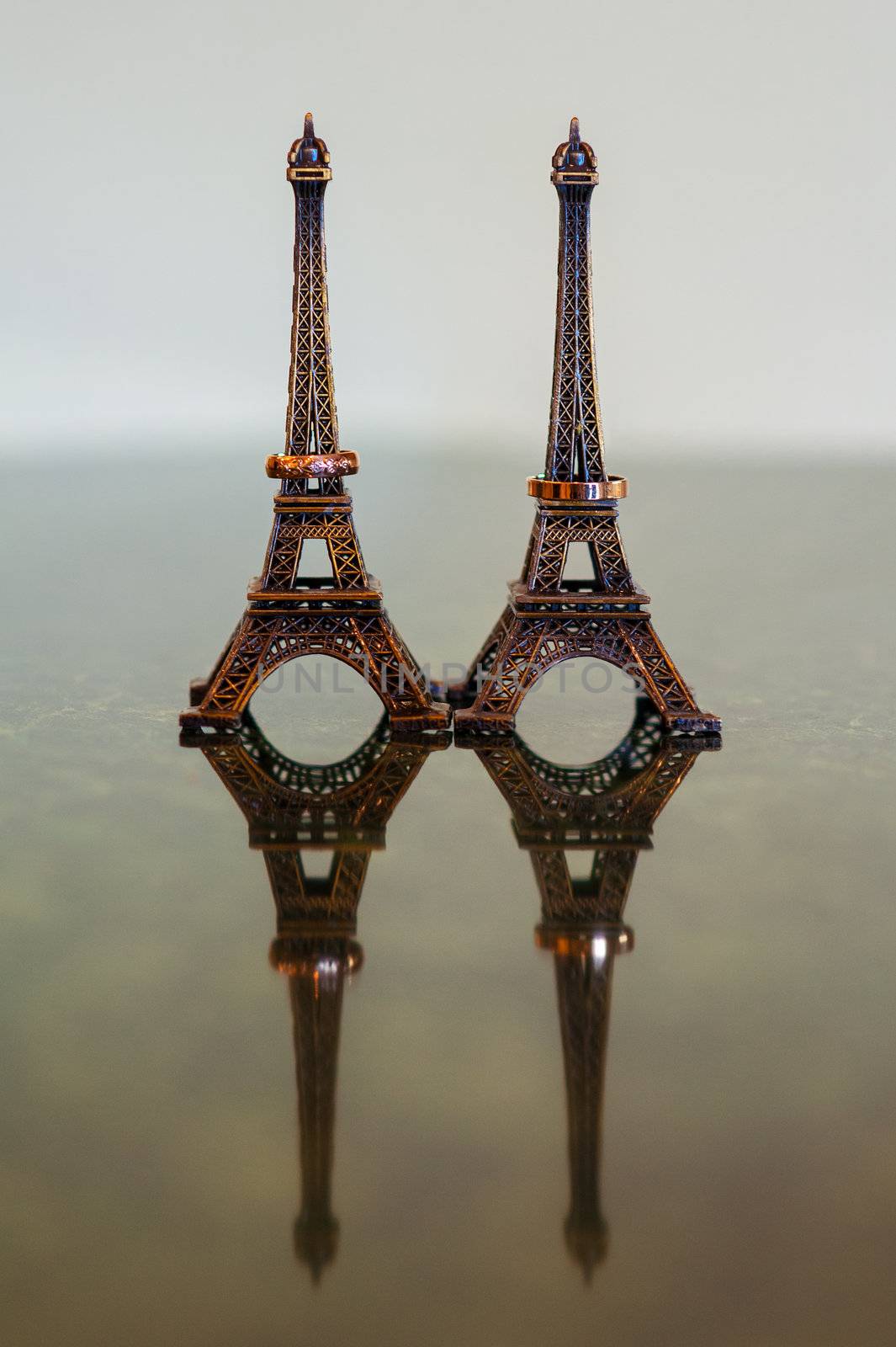 Miniature towers for them to wear wedding rings.