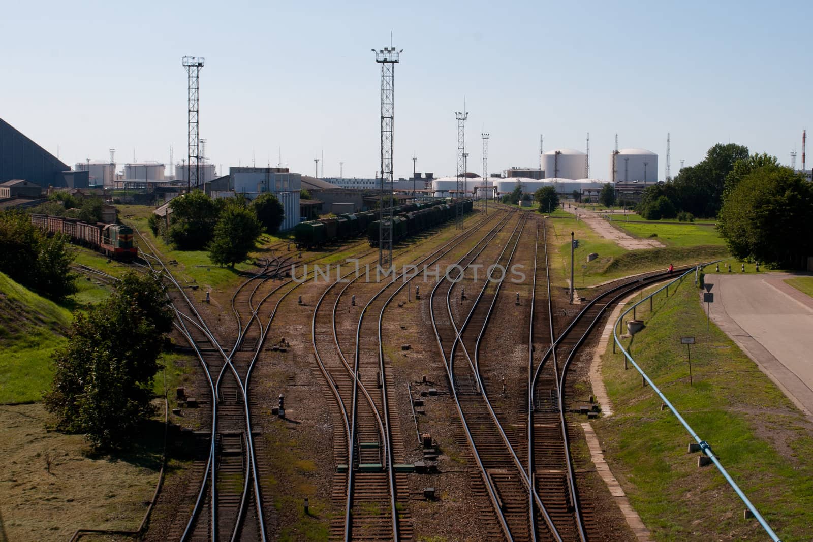 railway tracks to  the oil reloading park