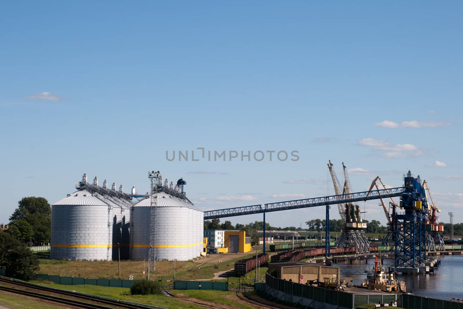 Port , grain terminal, Latvia, Ventspils