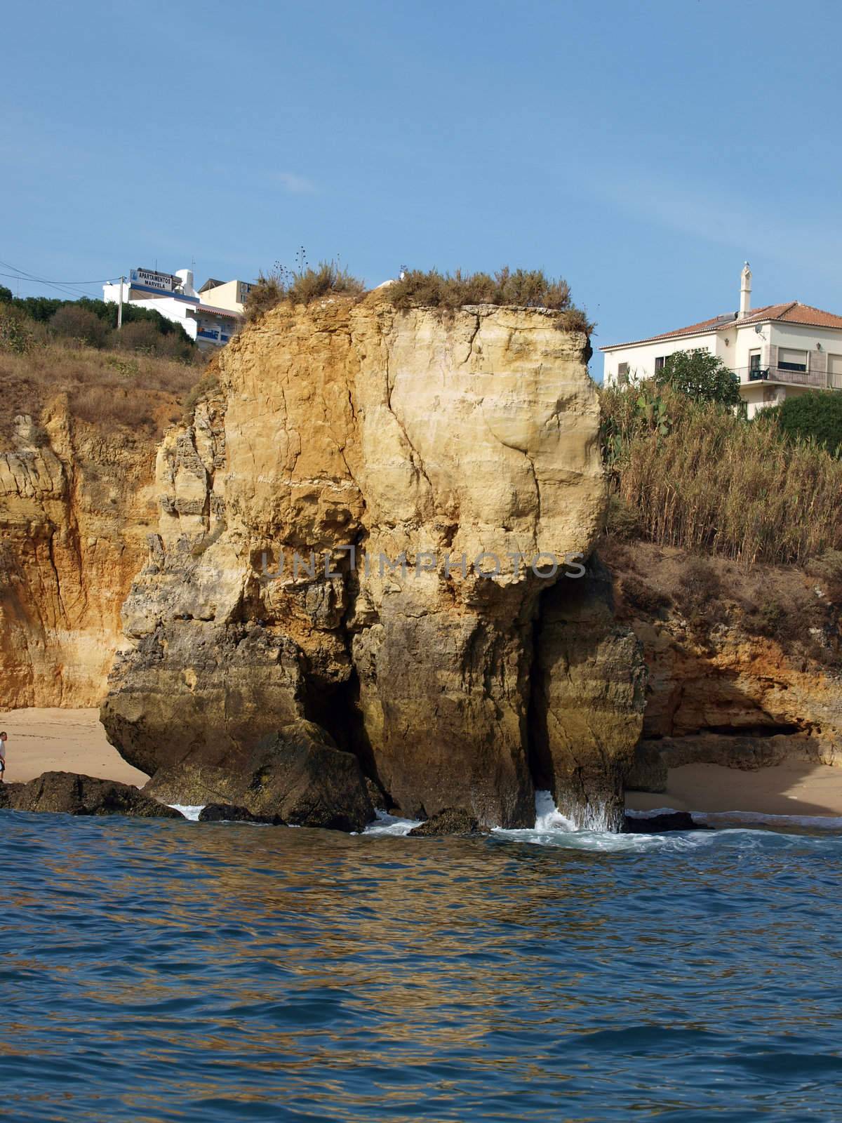 Picturesque Alagarve coast between Lagos and the Cap Vincent